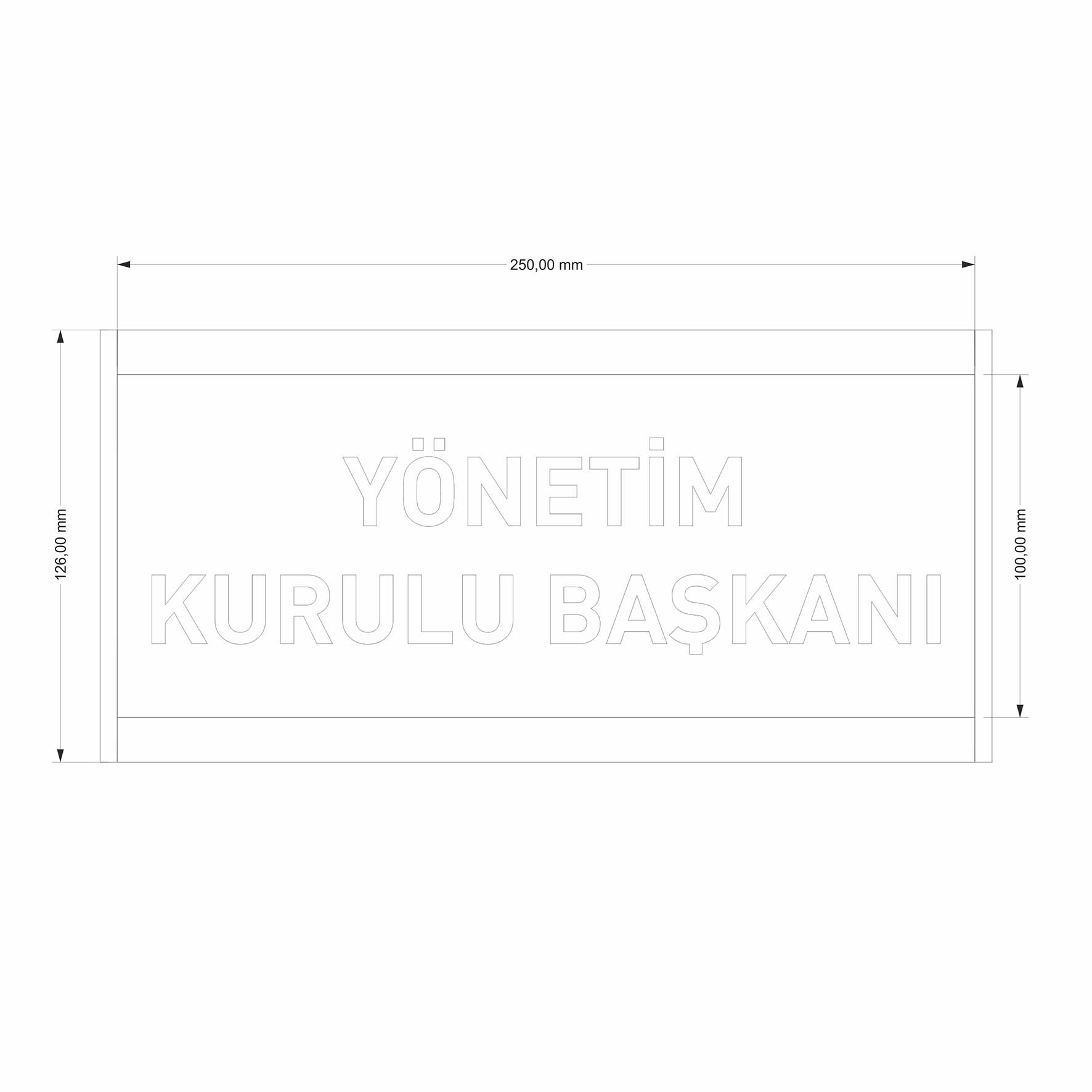 Büyük bombeli alüminyum isimlik